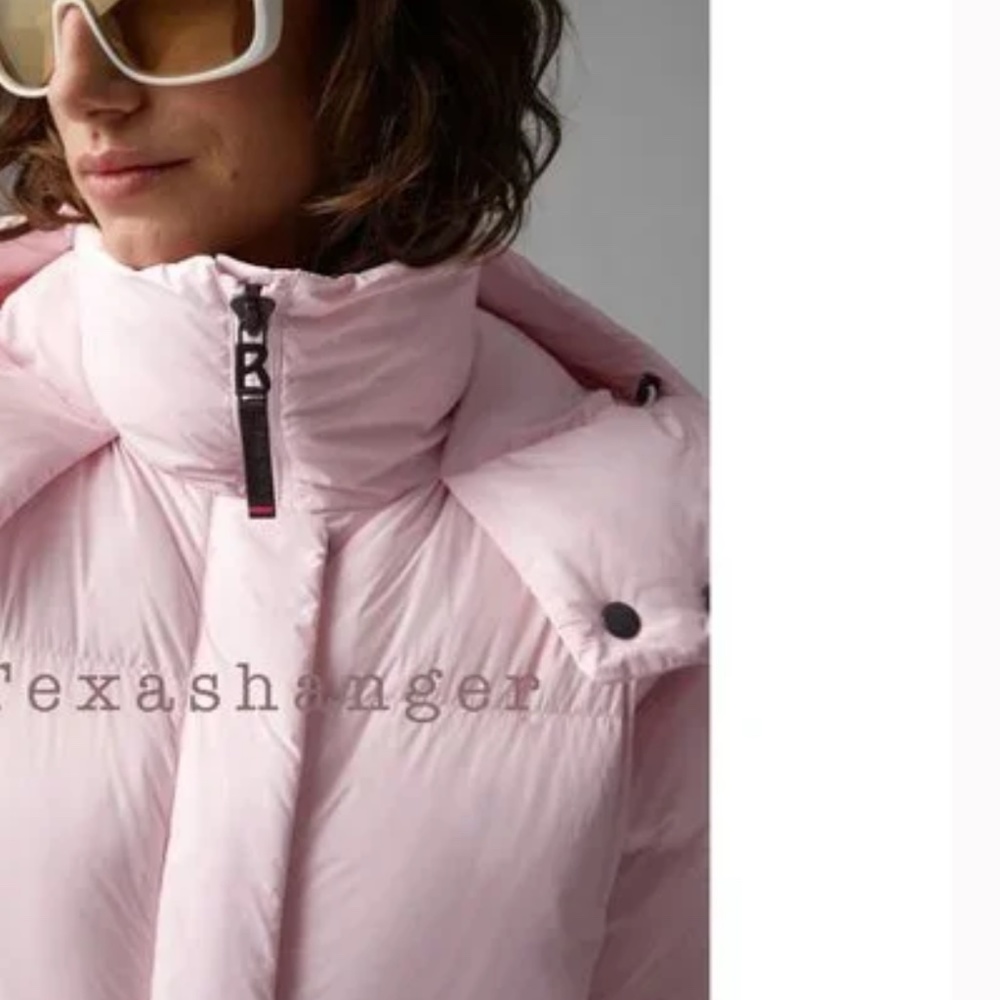 Love Shack Fancy Fire+Ice Pink Down Coat